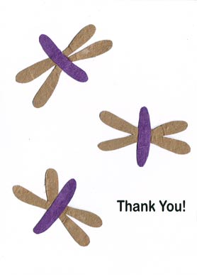 Thanks With Dragonflies